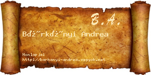 Bárkányi Andrea névjegykártya
